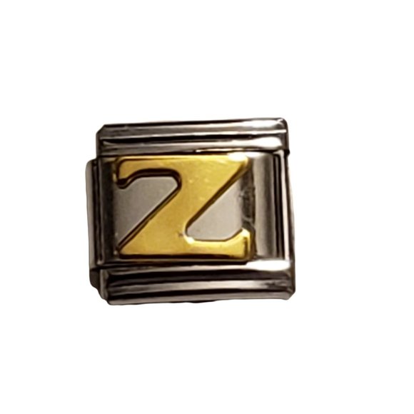 Italian Charm Bracelet Alphabet Letter Link - LETTER "Z" - Picture 1 of 1